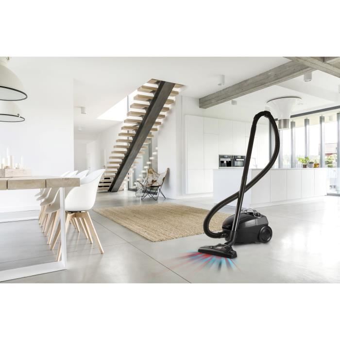 Domo do1033s - aspirapolvere compatto con sacchetto da 450W - filtro Hepa10. Raggio d'azione 7m. 1,5 litri Bagcacità.