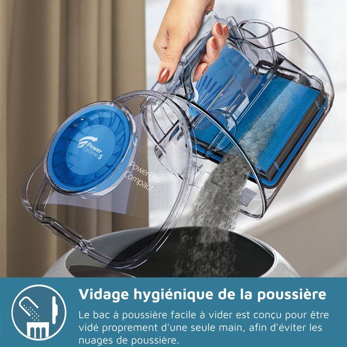 Aspirapolvere senza sacco - PHILIPS FC9331/09 - 900 W - 1,5 L - Nero e blu intenso