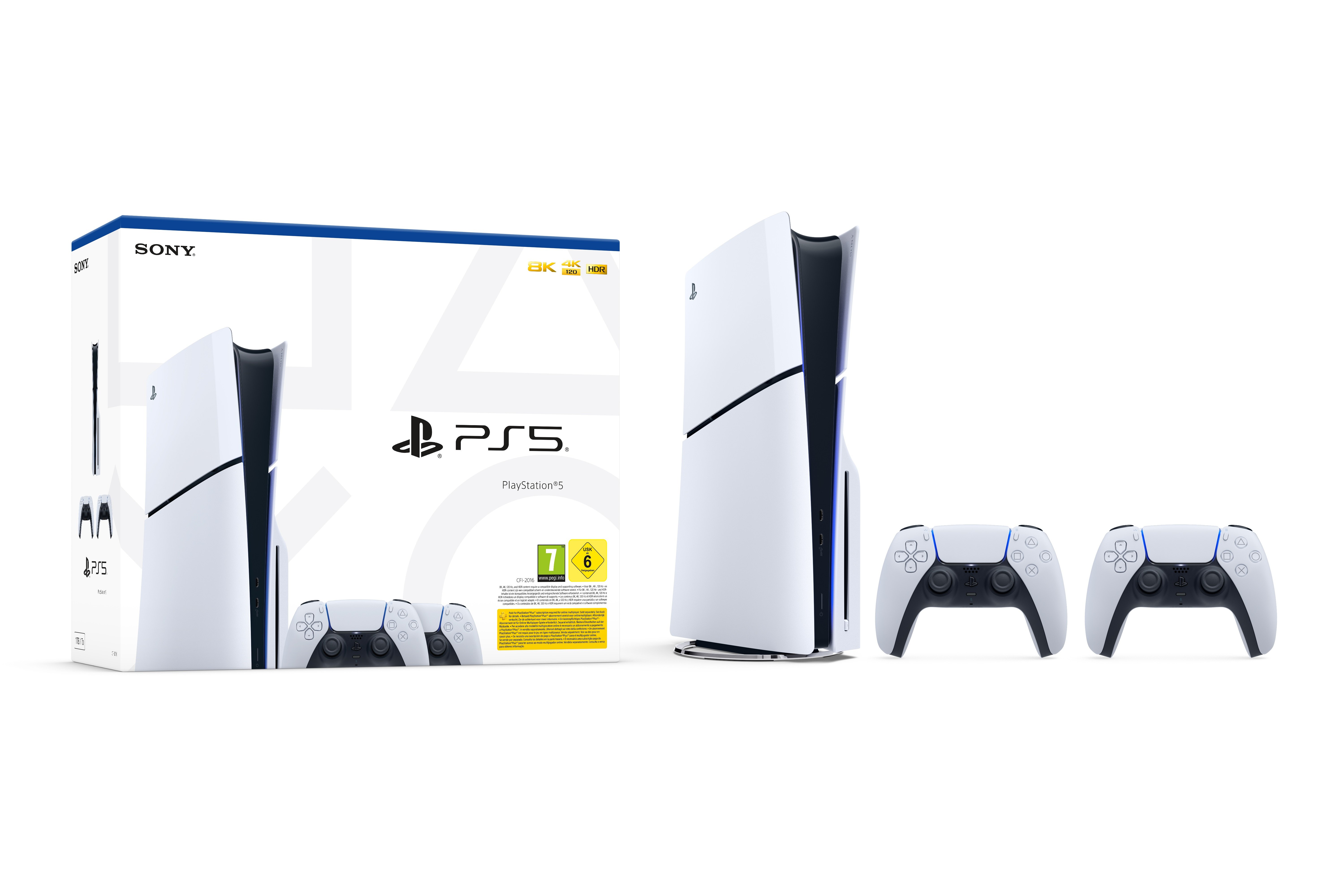 SONY PS5 CONSOLE SLIM 1TB BIANCA CON LETTORE + 2 CONTROLLER WHITE IT