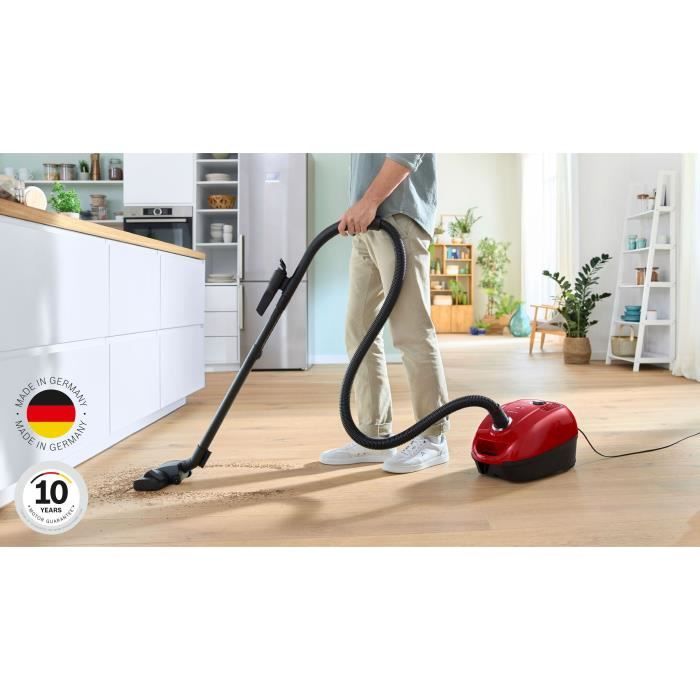 Bosch GL38 - aspirapolvere con borsa - 600 W - 79 dB - (H) EPA - 10m - 4 L Bag - Variatore di potenza