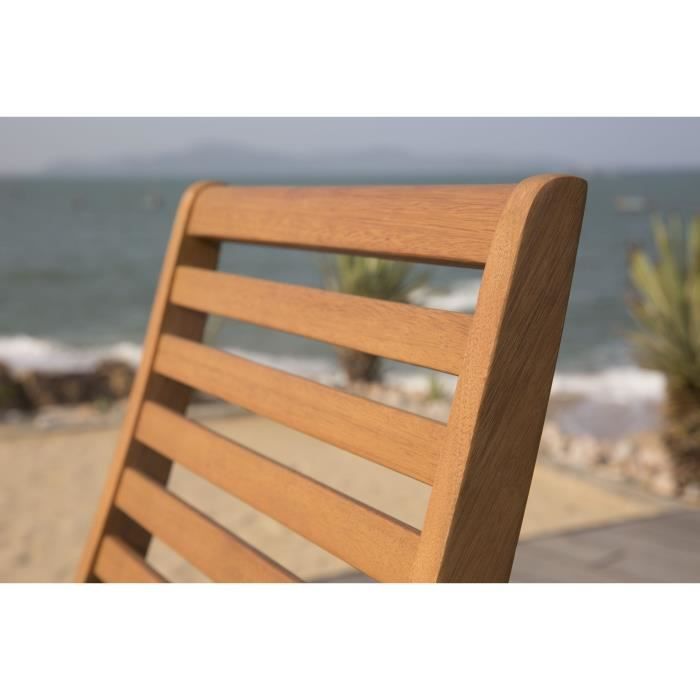 Set di 2 sedie pieghevoli da giardino in eucalipto FSC - 57,5x46,5x90cm