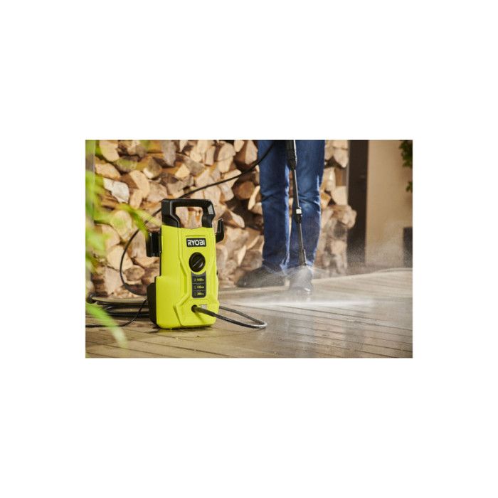 Ryobi RY100PWA 1400 W Detergente ad alta pressione - 100 bar - 360 L - Flessibile 5 M PVC - Lance Vario