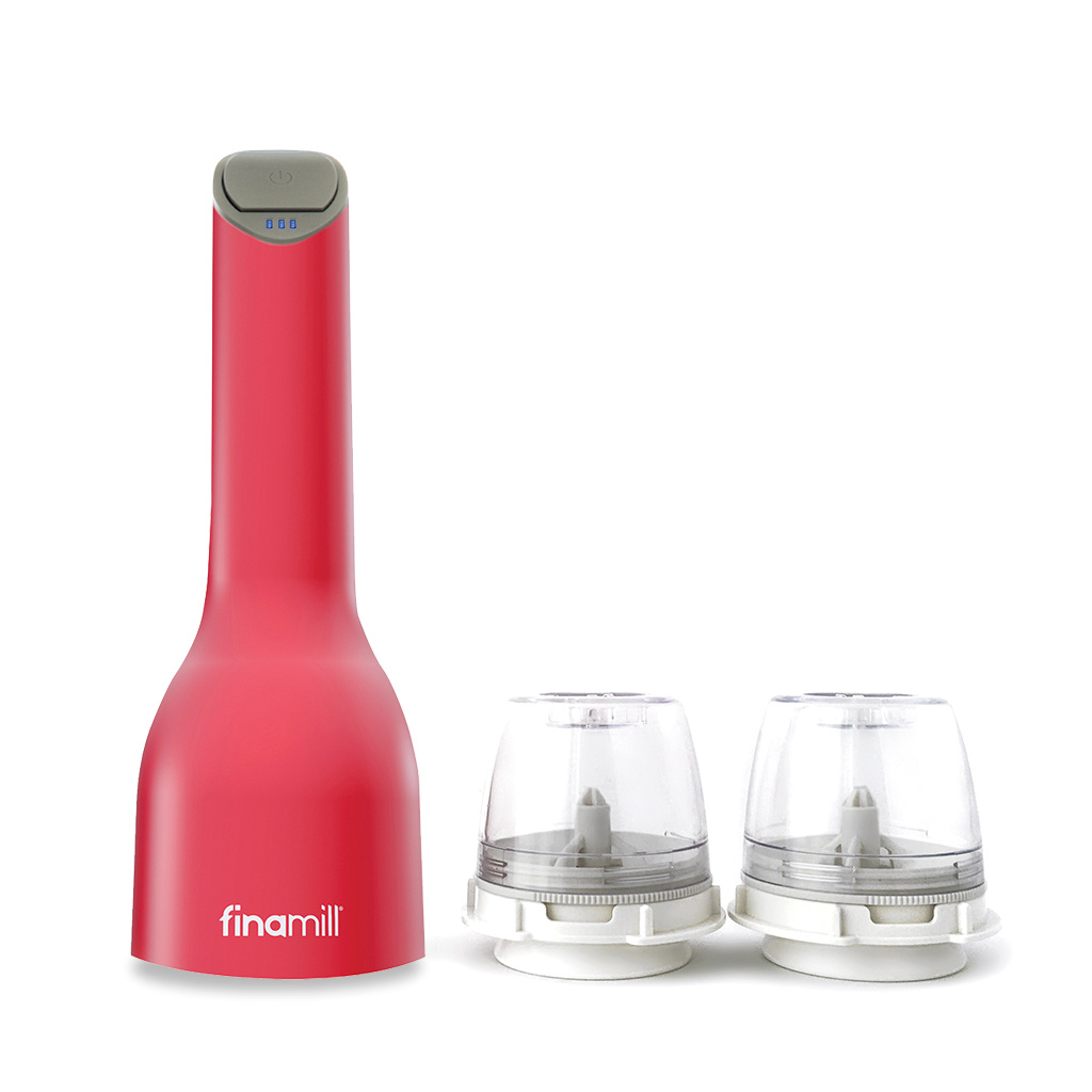 Macina spezie elettrico a ricarica USB Finamill Sangria con 2 contenitori