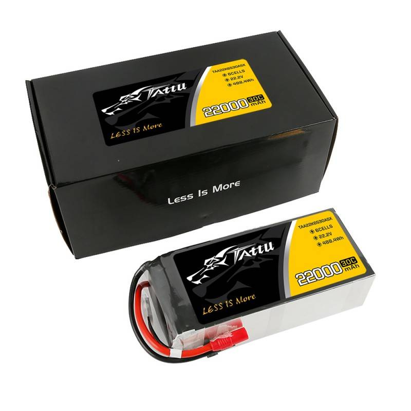 Batteria Tattu 22000mAh 22.2V 30C 6S1P LiPo AS150+XT150