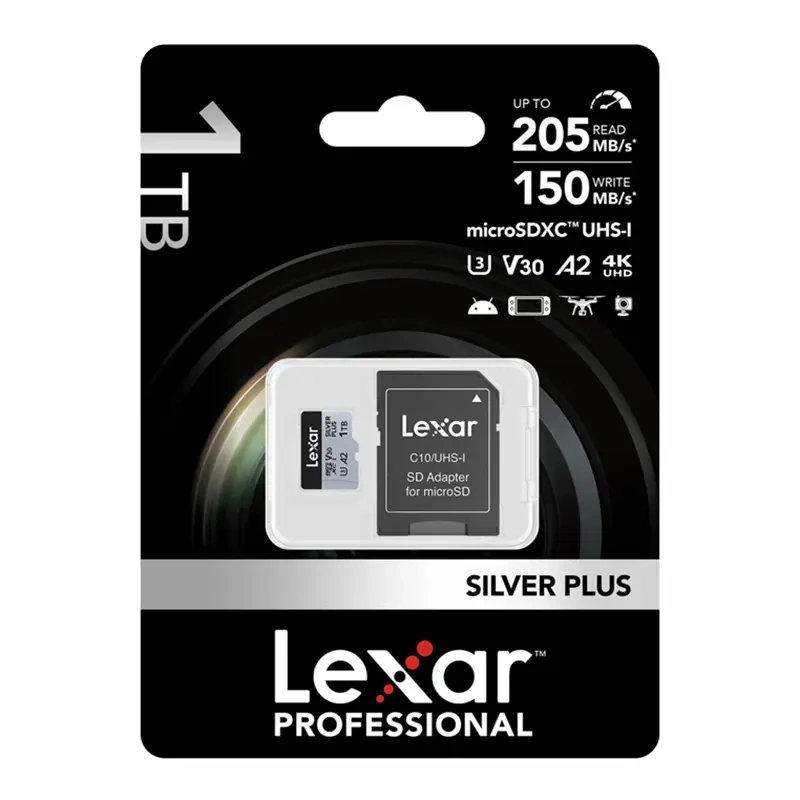 Scheda di memoria Lexar High-Performance Silver Plus microSDXC 1TB + adattatore