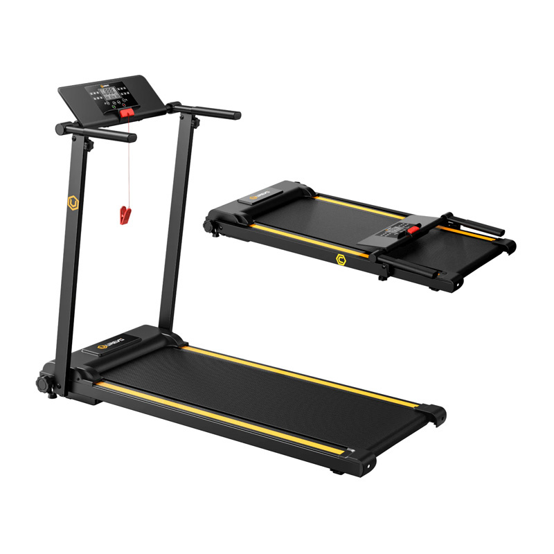 Trattorino Elettrico Pieghevole UREVO Foldi Mini (Nero e Arancione) - Ideale per Home Fitness