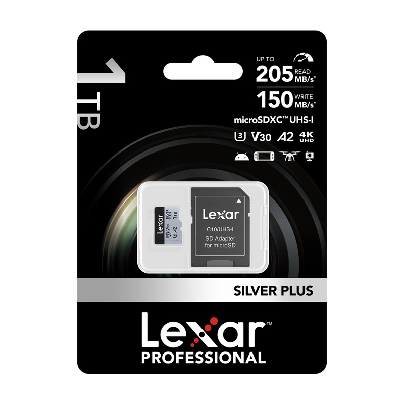 Scheda di memoria Lexar High-Performance Silver Plus microSDXC 1TB + adattatore
