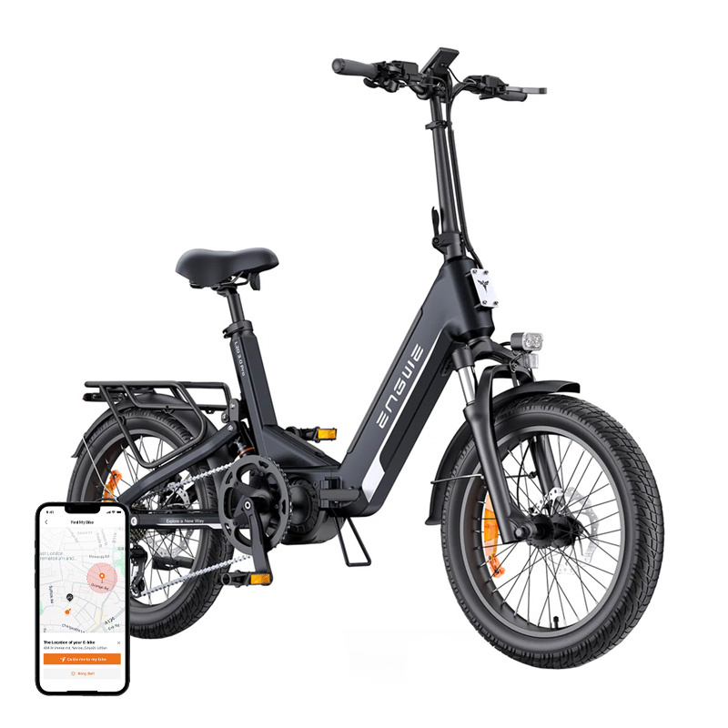 Bicicletta Elettrica ENGWE L20 PRO 3.0 250W 20" (Nero) - Ideale per Pendolari e Avventure Urbane