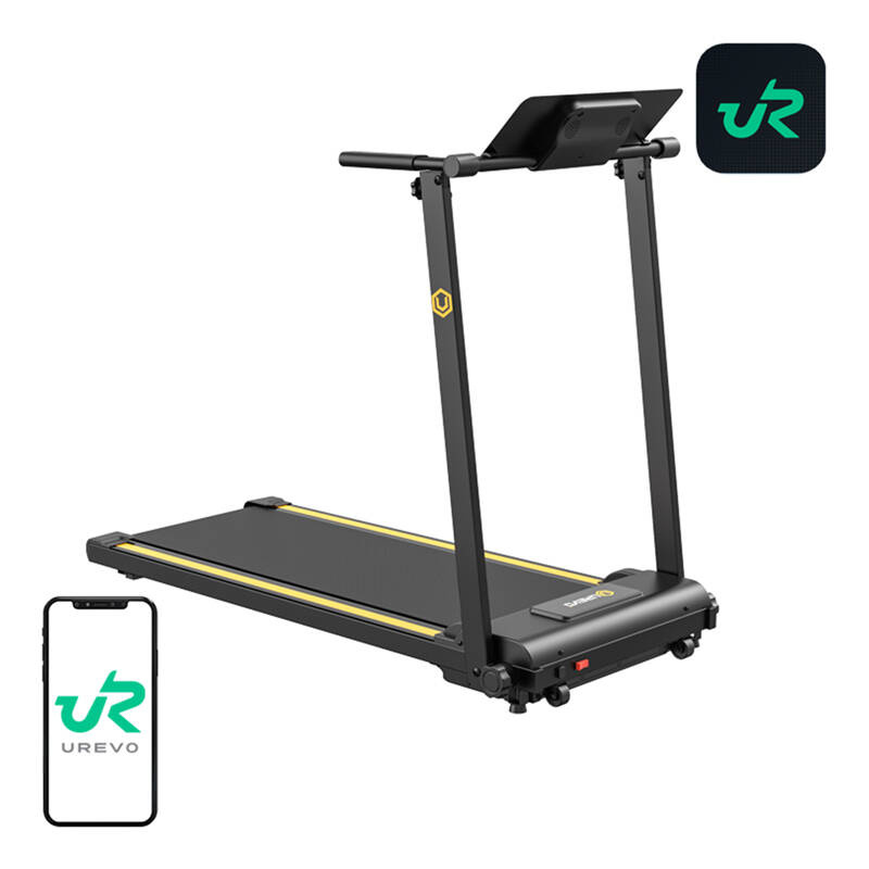 Trattorino Elettrico Pieghevole UREVO Foldi Mini (Nero e Arancione) - Ideale per Home Fitness