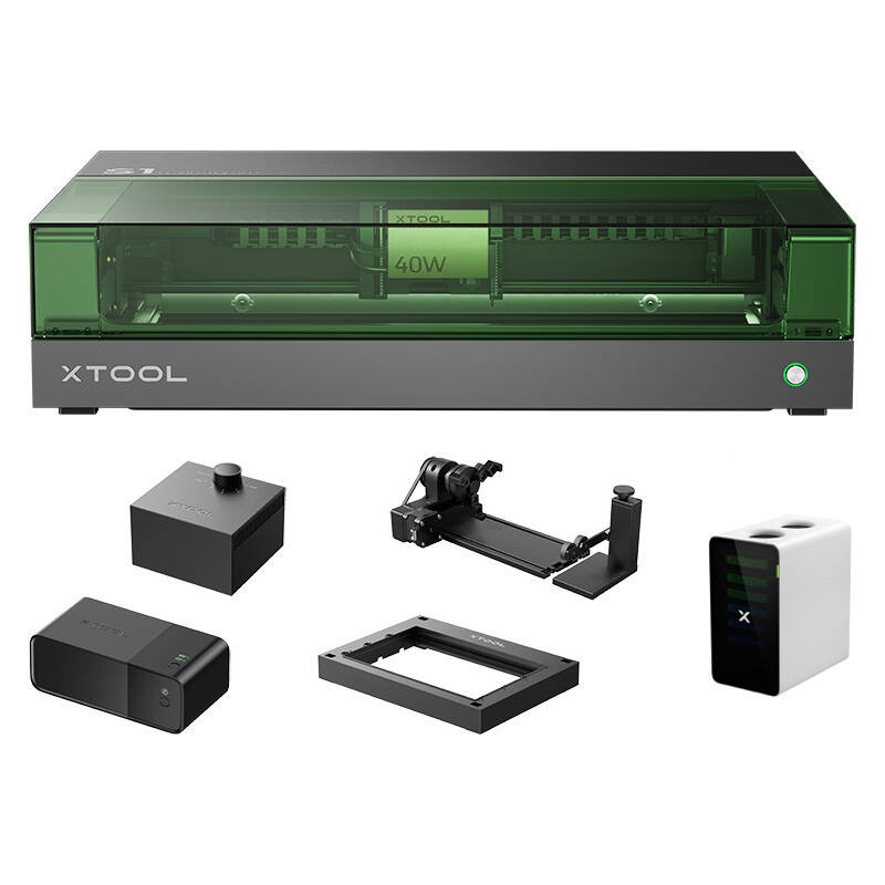 Macchina per incisione laser 2 in 1 xTool S1 40W Kit All-in-One (Nero)