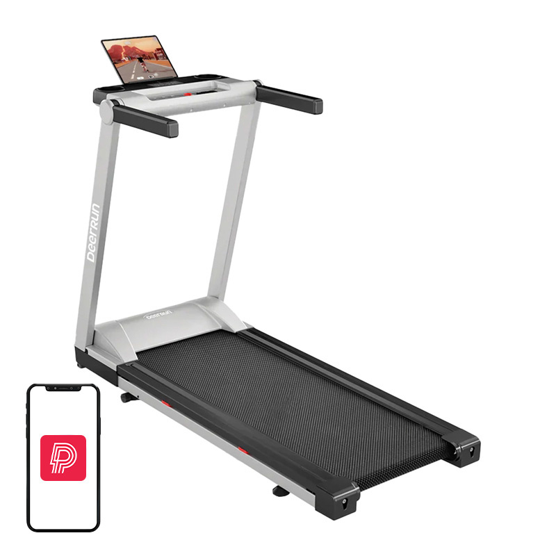 DeerRun Tapis Roulant Elettrico Pieghevole A1 Pro (Argento) - Ideale per il tuo Home Fitness