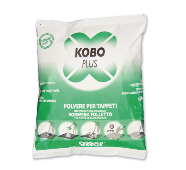 Detergente in polvere per tappeti e moquette Kobo Plus 420 gr