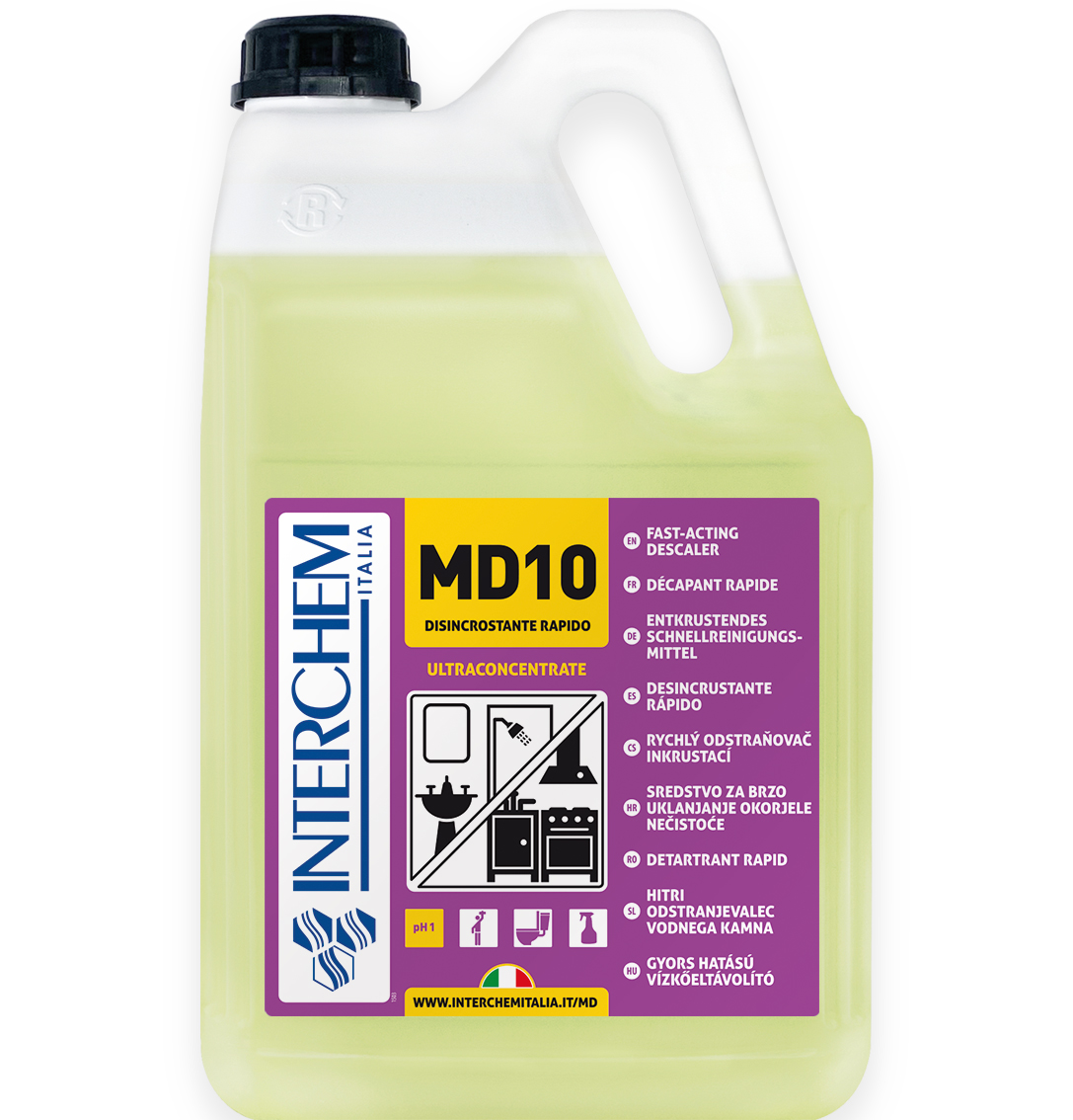 MD10 Detergente disincrostante rapido. Ultraconcentrato lt 5