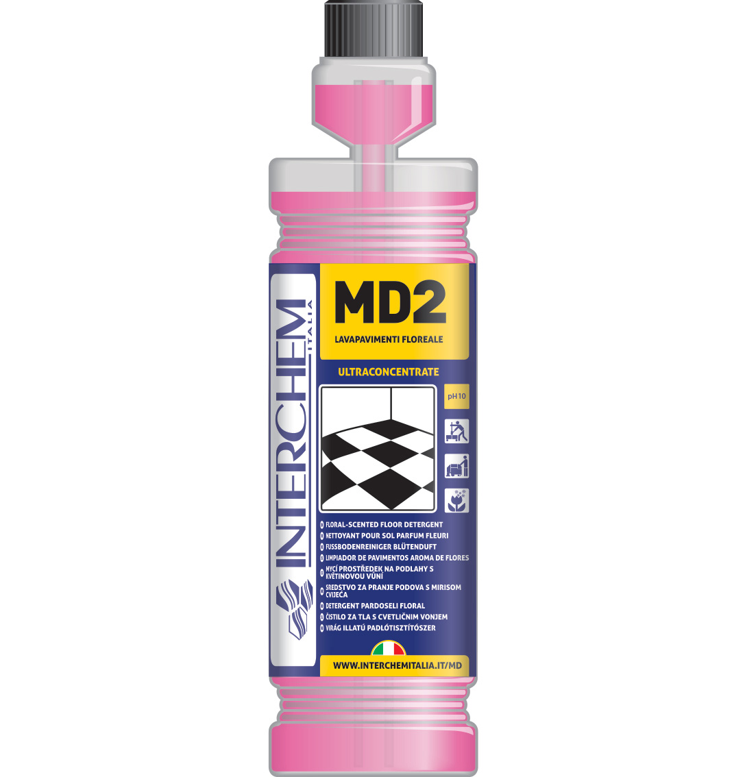 MD2 Detergente lavapavimenti floreale superconcentrato 1 lt