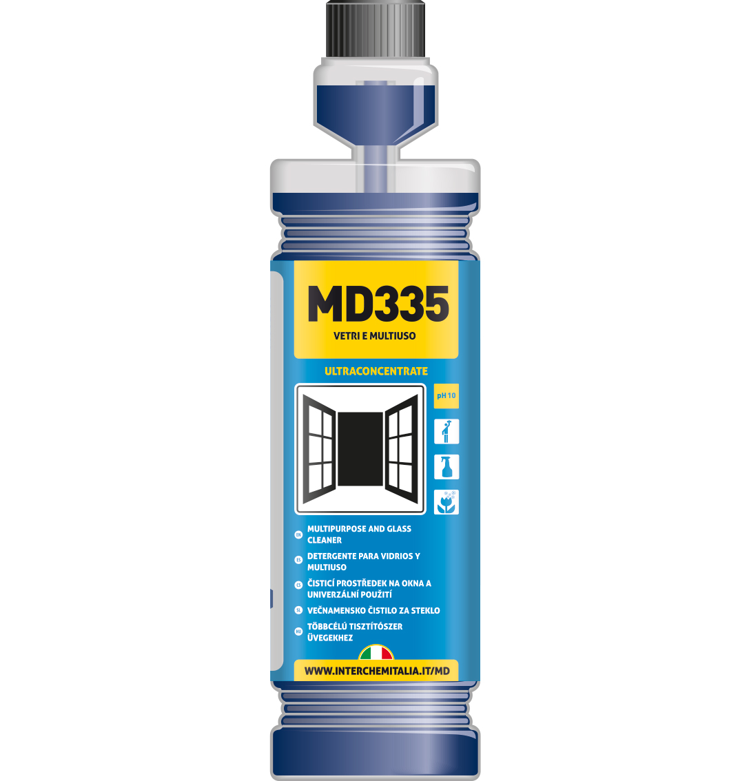 Detergente vetri e multiuso MD 335 1 litro