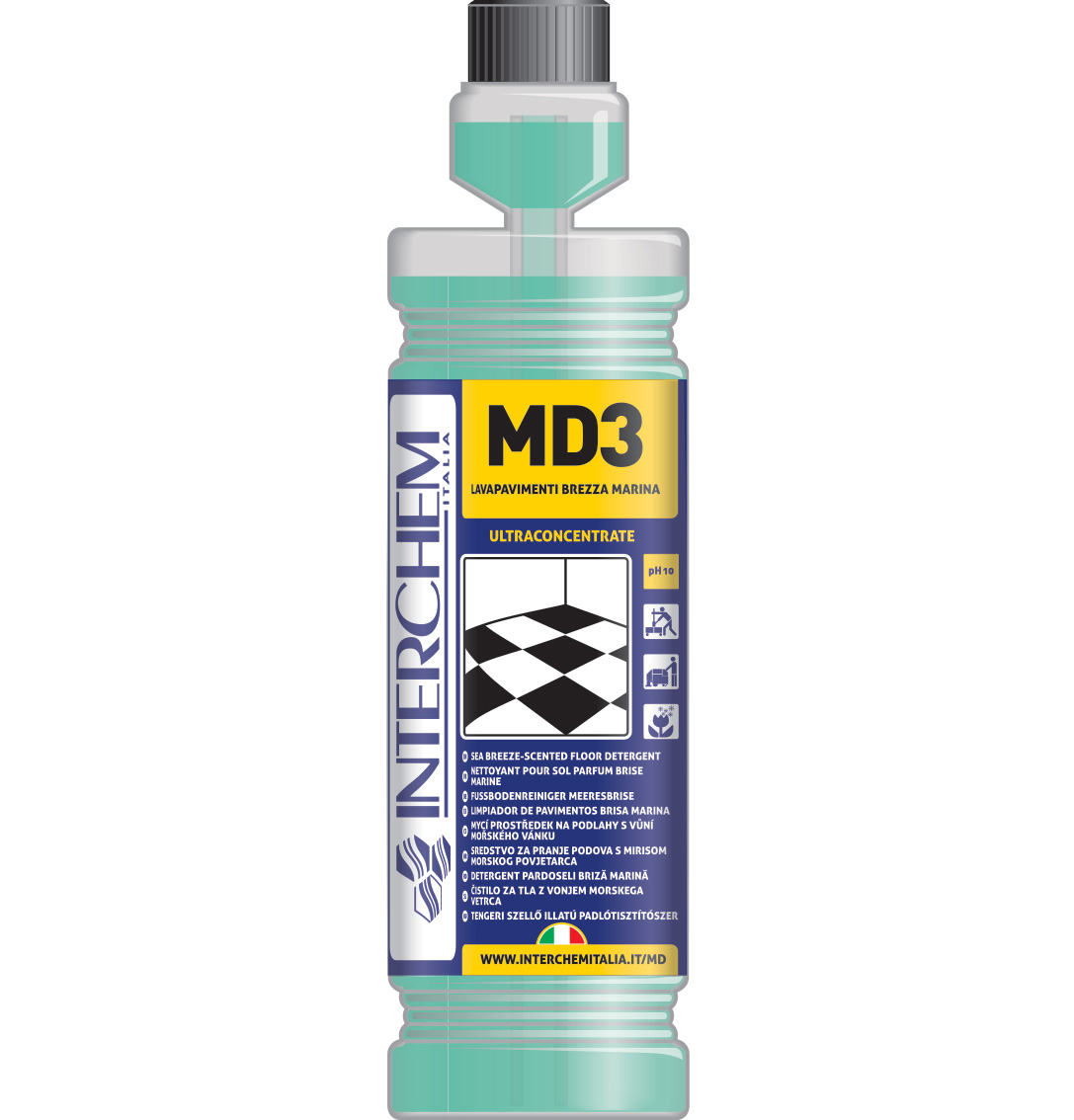 MD3 Detergente lavapavimenti Brezza Marina superconcentrato lt 1