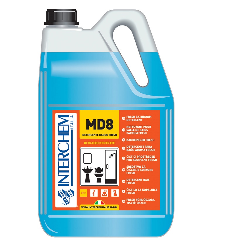 MD8 Detergente bagno fresh. Ultraconcentrato lt 5