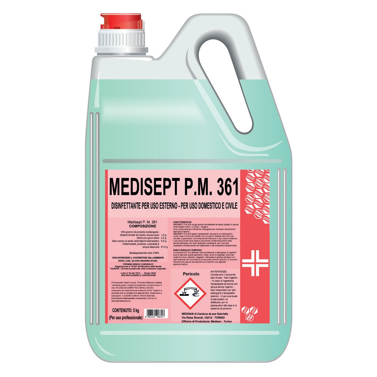 MEDISEPT PM 361 Disinfettante - Igienizzante - Sanitizzante