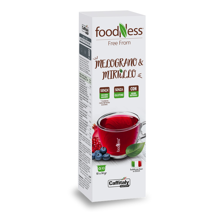 Tisana Melograno e Mirtillo Foodness confezione 10 capsule