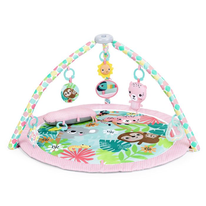BRIGHT STARTS - Tappetino da gioco pieghevole POP 'N Wiggle Rosy Rainforest