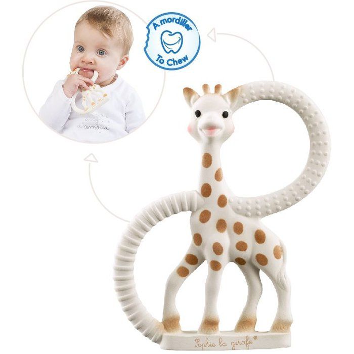 Anello da dentizione - Sophie la giraffa - Molto morbido - Gomma naturale
