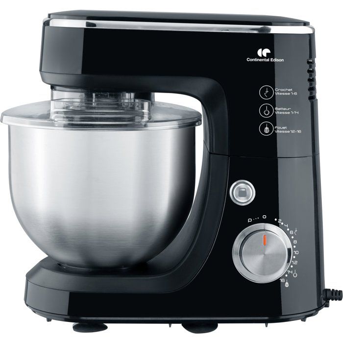 Impastatrice planetaria - CONTINENTAL EDISON - CERP800B2 - 800 W - 4,3 L - 10 velocit� + funzione a impulsi - Nera