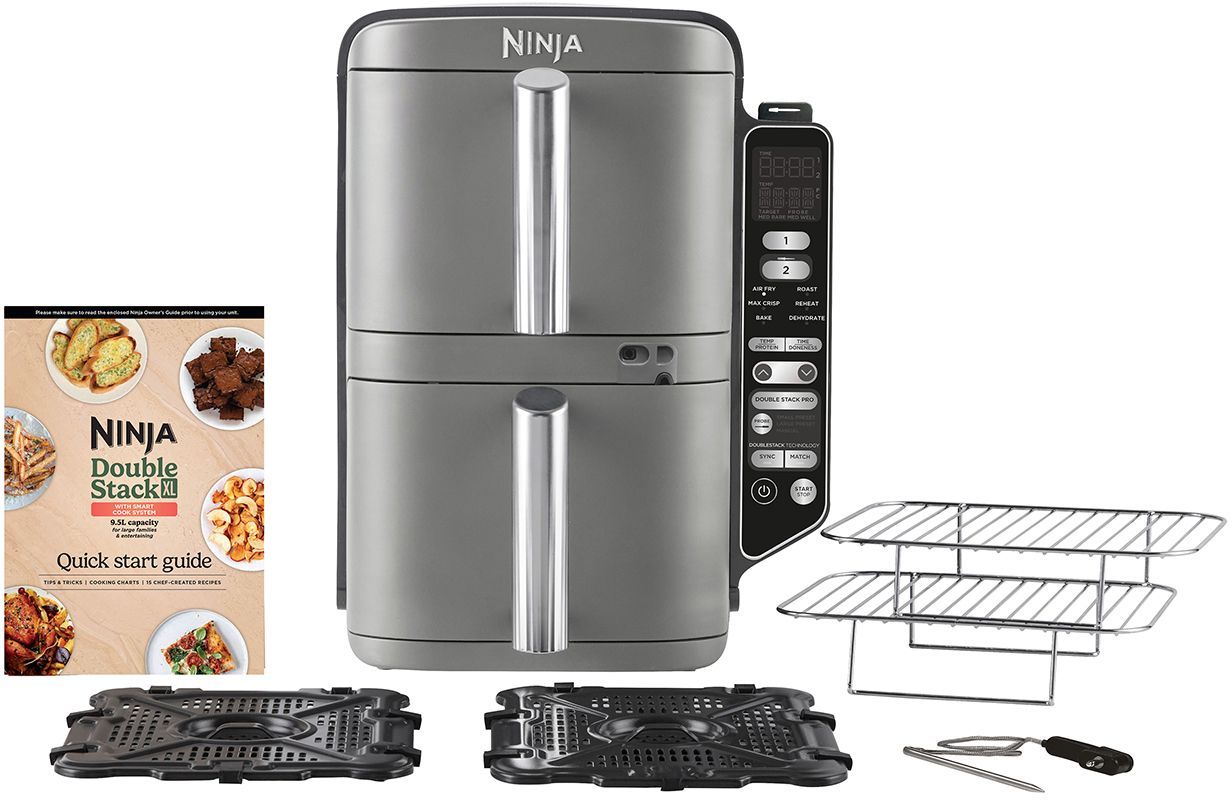 Friggitrice ad aria NINJA - Doppia pila XL SL451EU - Capacit� 9,5 l - 6 programmi di cottura - Sonda di temperatura - 2470 W