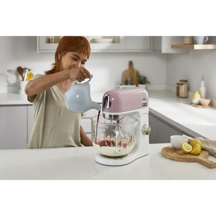 KENWOOD KMX754PP robot pasticceria multifunzione - - Motore professionale 1000W - 2 uscite per accessori - Ciotola in vetro da 5L con p