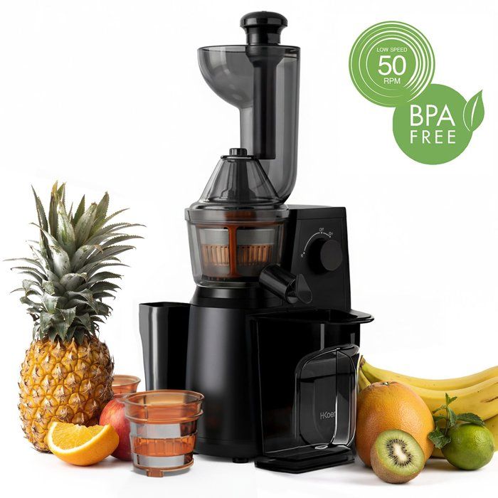 Estrattore di succo extra lento Vitamin+ - HKoeNIG - GSX24 - 400 W - 1 L - Nero