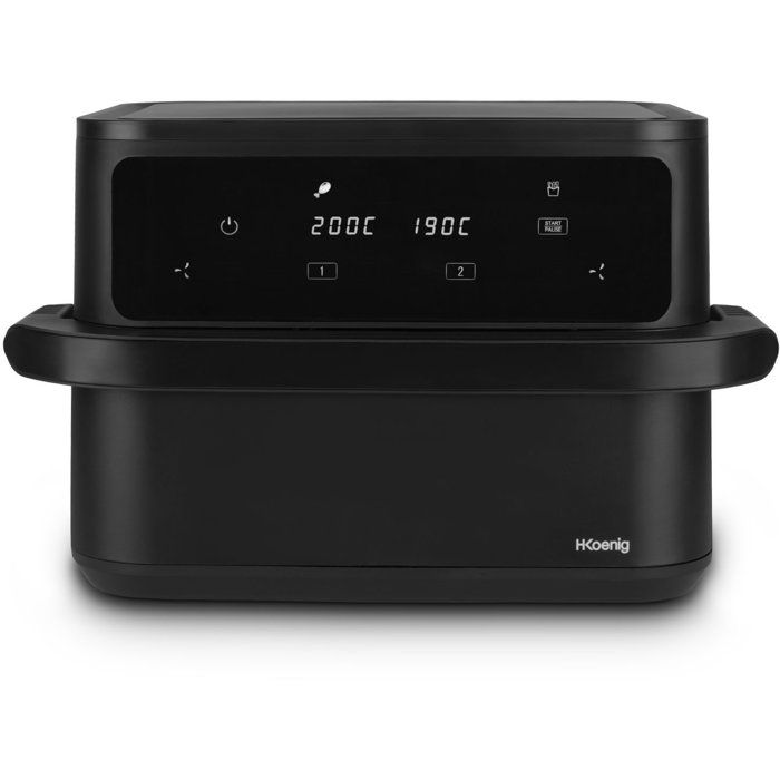 Friggitrice senza olio HKoeNIG - FRY960 - Capacit� 10 l convertibile in 2 x 5 l - 8 programmi di cottura - 2400 W