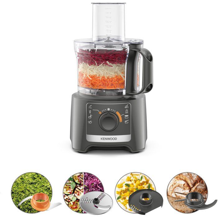 Robot multifunzione KENWOOD FDP31.020GY - 2 velocit� + Pulse - 800W - vasca 2,1L + accessori