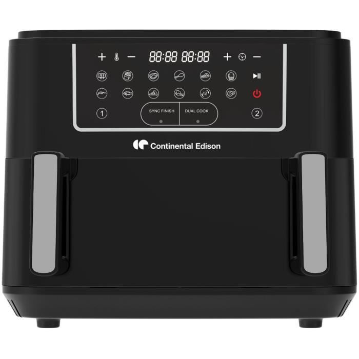 Friggitrice ad aria Continental Edison CEFR2400TB - 2600 W - 10,5 L - Nero