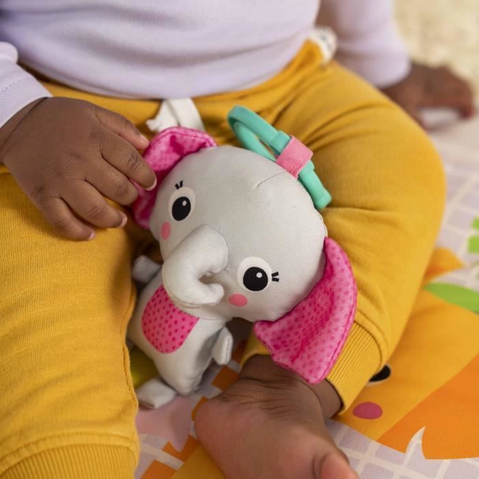 Tappetino attivit� pieghevole per bambini BRIGHT STARTS - Rosa giungla - Arco con giocattoli sensoriali e musicali, specchio