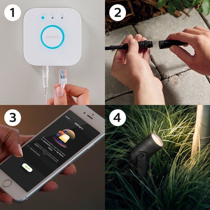 PHILIPS Kit di 3 punti collegati HW e CA Lily 8W - Antracite
