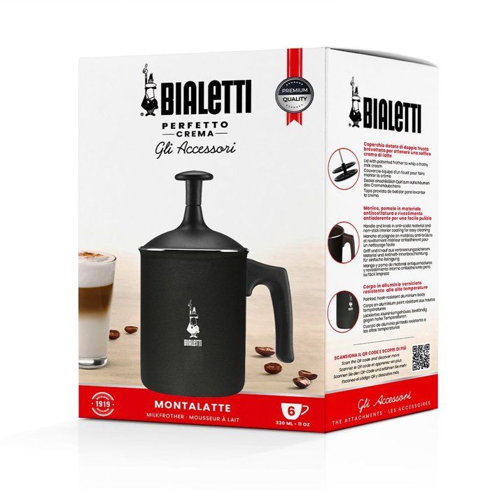 Montalatte manuale - BIALETTI - PERFETTO CREMA - 160 ml - Nero
