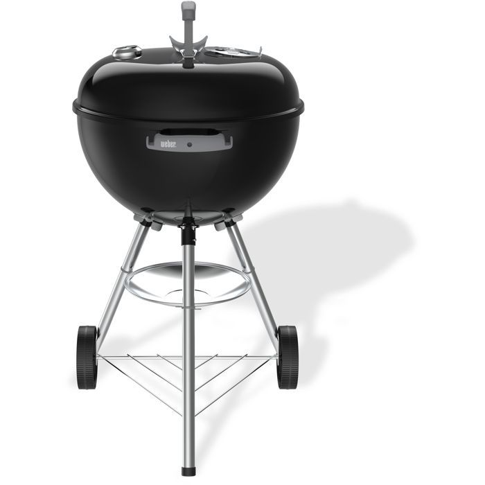 Barbecue a carbone Weber Bar-B-Kettle - Diametro 47 cm - Termometro integrato - Acciaio smaltato - 6 coperti - Nero