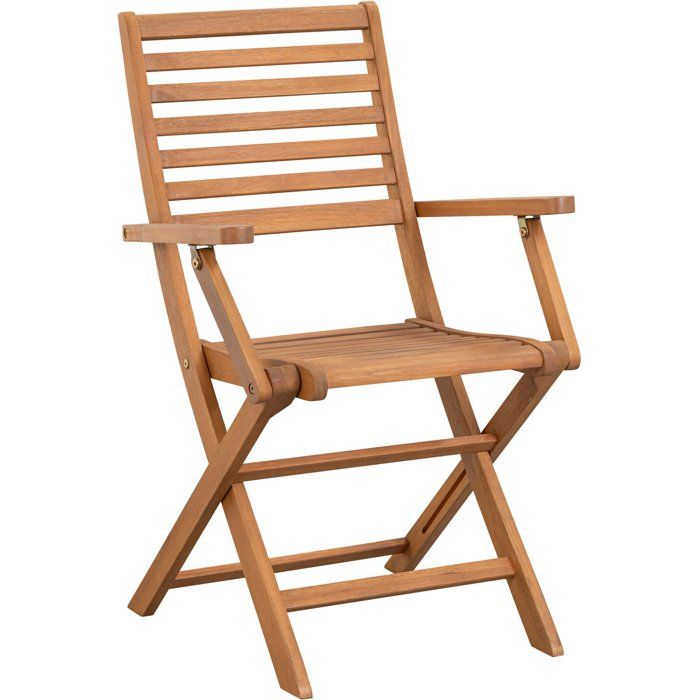 Set di 2 sedie da giardino pieghevoli in eucalipto FSC - 57,5x56x90cm