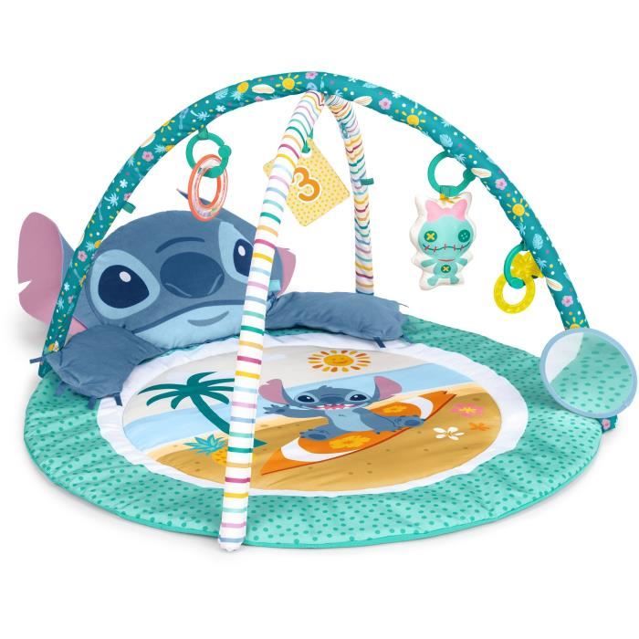 DISNEY BABY - STITCH - Alfombra de juego para beb�, evolutiva, arco con juguetes sensoriales, peluche, espejo, coj�n Stitch, sonajero