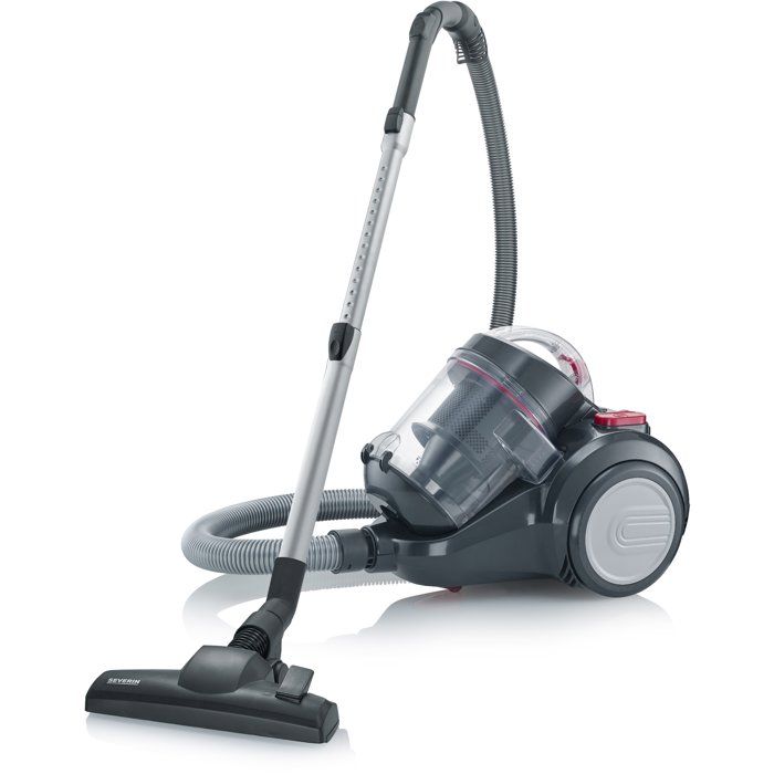 SEVERIN CY7089 - Aspirapolvere ciclonico senza sacco - 750 W - 79 dB - 2 L - Nero/Rosso