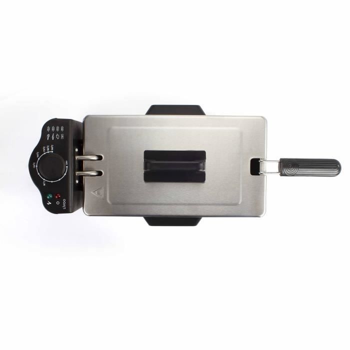 Friggitrice 3 L - LIVOO - DOC216 - 2000W - 3L - Vasca in acciaio inox estraibile - Cestello di frittura estraibile - Termostato regolabile