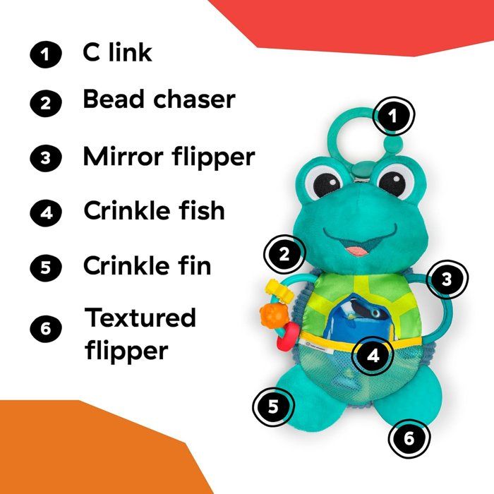 Peluche BABY EINSTEIN Ocean Explorers Neptune's Sensory Sidekick, dalla nascita