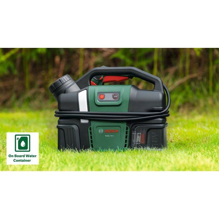 Idropulitrice a batteria BOSCH (per biciclette) - Fontus 18V-6 - Batteria 18V 2.0Ah + caricabatteria AL1820 - Serbatoio 6L