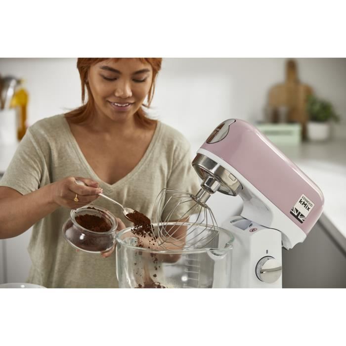 KENWOOD KMX754PP robot pasticceria multifunzione - - Motore professionale 1000W - 2 uscite per accessori - Ciotola in vetro da 5L con p