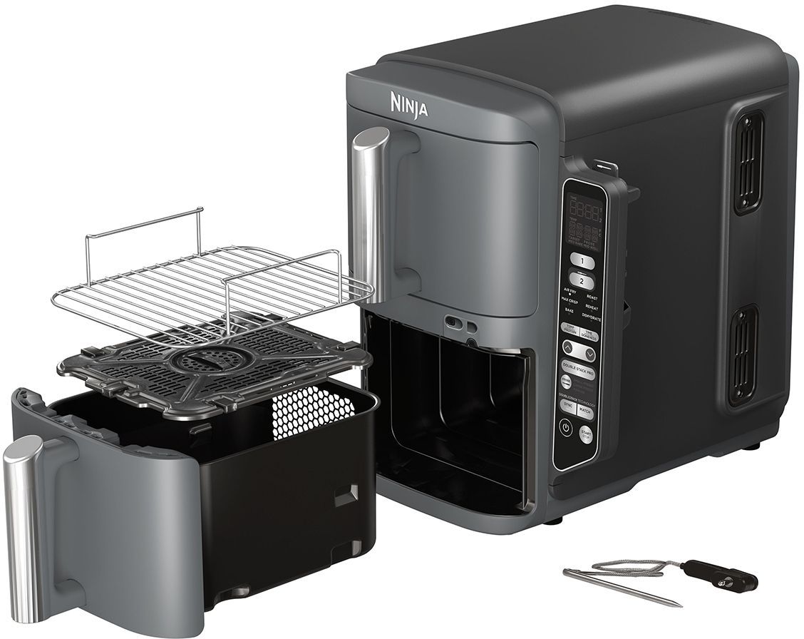 Friggitrice ad aria NINJA - Doppia pila XL SL451EU - Capacit� 9,5 l - 6 programmi di cottura - Sonda di temperatura - 2470 W