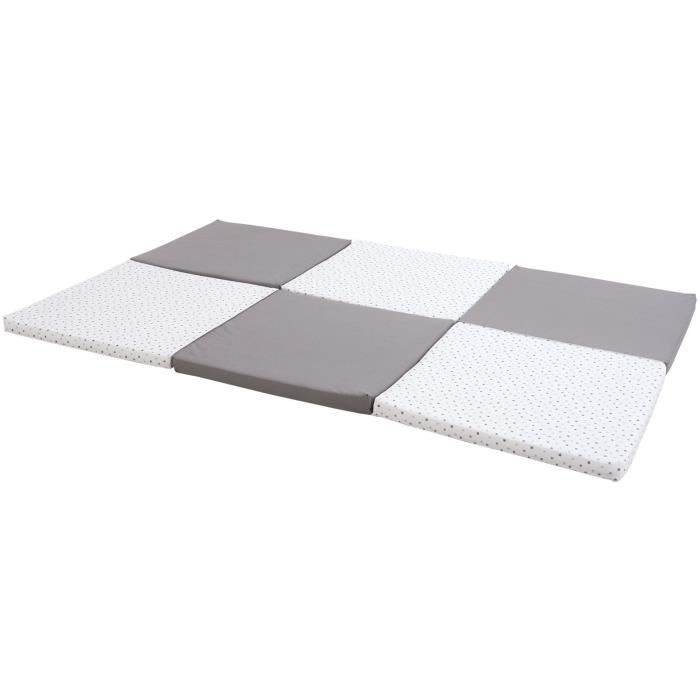 Tappeto da gioco XL - CANDIDE - Scalabile 5 in 1 - Grigio / Stelle