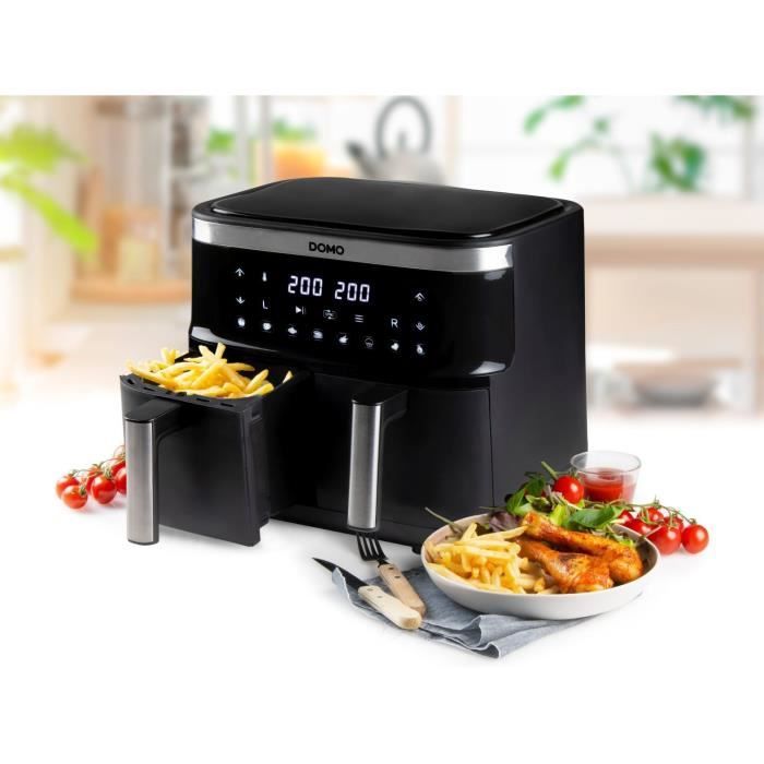 Domo Hot Air Fryer - Do537fr - 2 x 4 L - 85 � A 200 � - 8 Programmi automatici - L40 x W 40 x H 36 cm