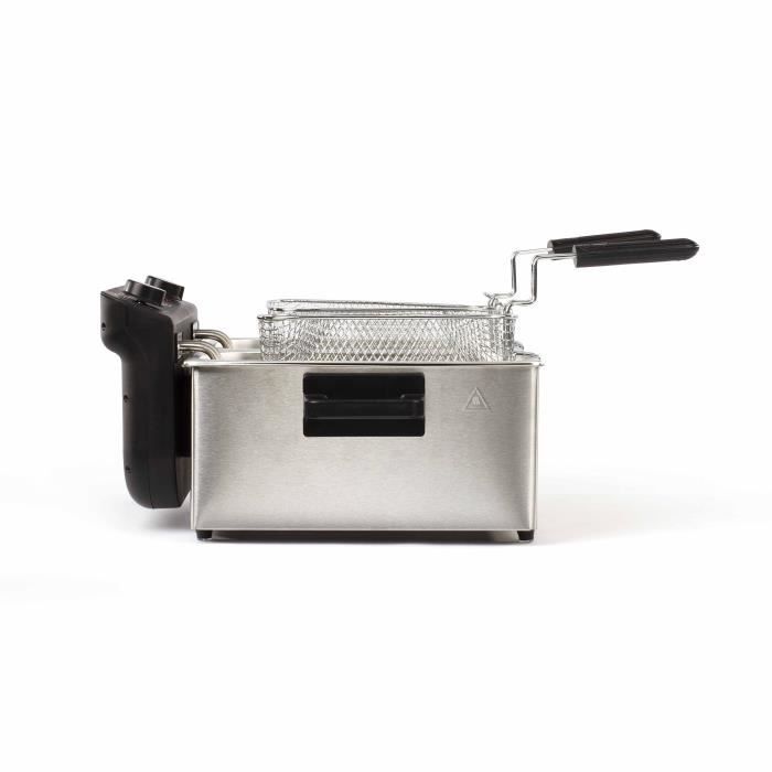 LIVOO DOC217 Friggitrice doppia 2 x 3 L in acciaio 3300W - Nero + Grigio
