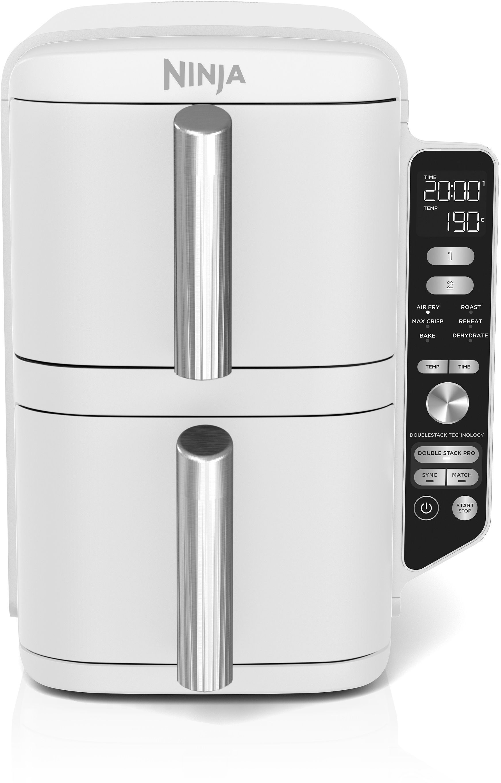 Friggitrice ad aria NINJA - Doppia pila XL SL400EUWH - Capacit� 9,5 l - 6 programmi di cottura - Bianco - 2470 W