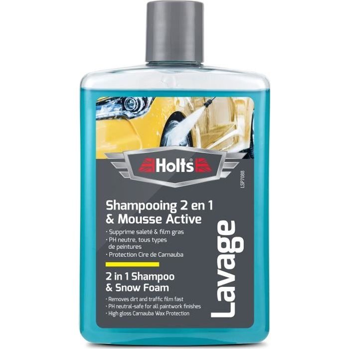 HOLTS Shampoo super schiumogeno + cera di carnauba - 475 ml