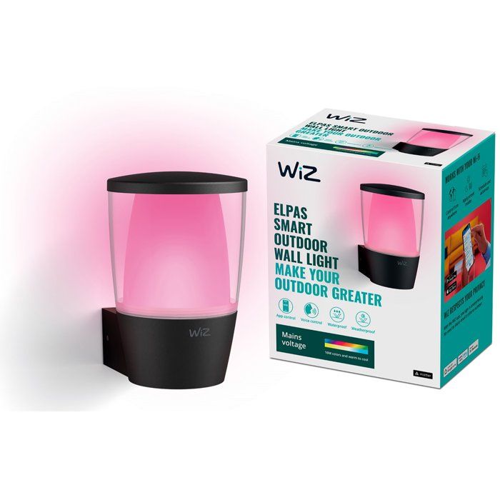 Lampada da parete WIZ ELPAS - Connessa - Esterno - Nera